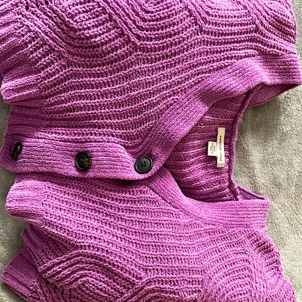 •Purple •American Eagle •Button Up •Sweater